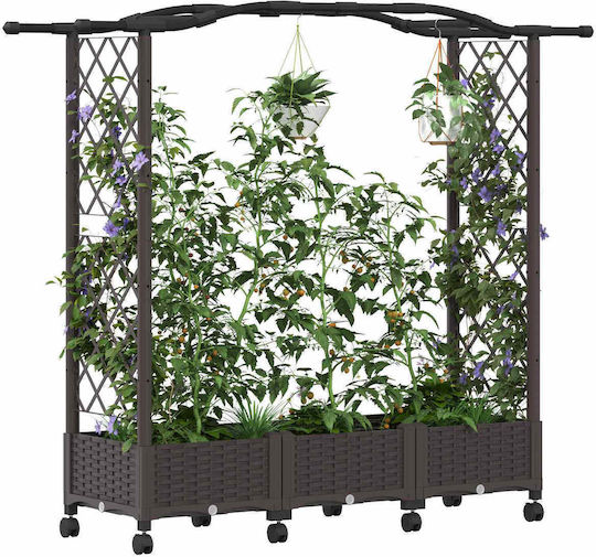 vidaXL Kunststoff Blumenkasten Braune 169x40x129cm