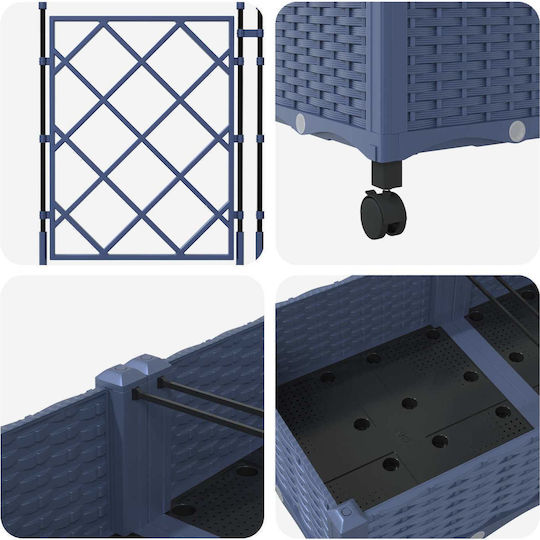 vidaXL Set 3 Plastic Planter Boxes vidaXL Set 3 Plastic Planter Boxes
