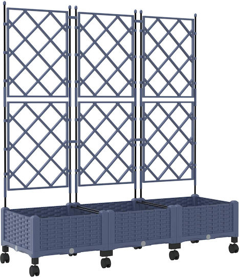 vidaXL Set of 3 Plastic Grey Planter Boxes