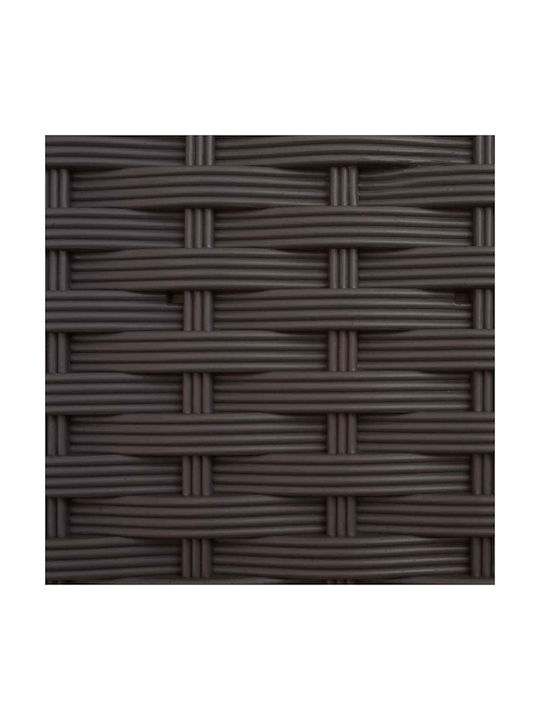 vidaXL Set 3 Planter Box-uri Din Plastic Maro