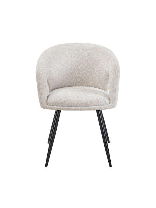 Cornel Dining Armchairs with Fabric Upholstery Beige 2pcs 59x59x81cm