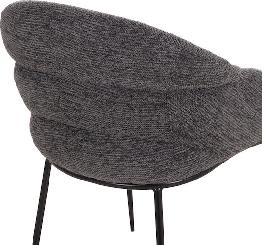 Drenny Dining Armchairs with Fabric Upholstery Grey 2pcs 62x63x85cm