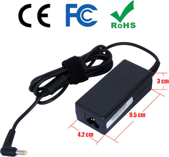 Ac Adapter Laptop Charger 30W 19V 1.58A for Dell with Detachable Power Cord