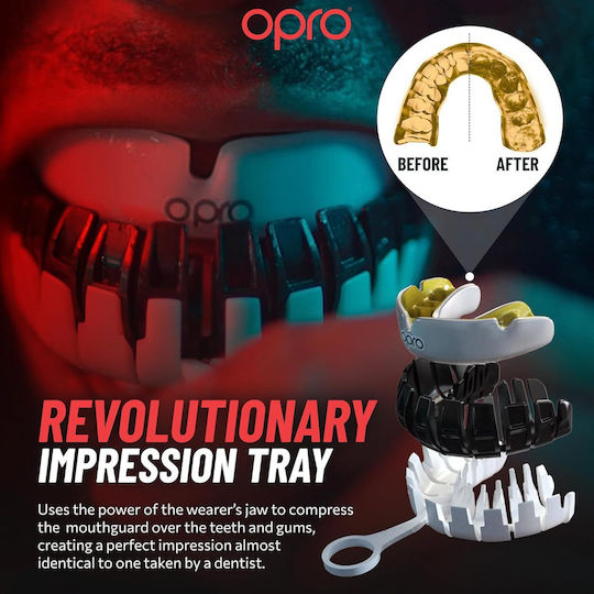 Μασέλα Opro Instant Custom Fit Countries Shamrock Mouthguard White Green