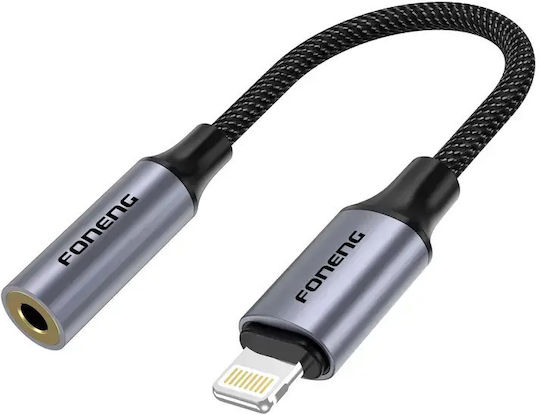 Foneng Adapter Bm30 Lightning 3.5mm Jack 0.14m Black