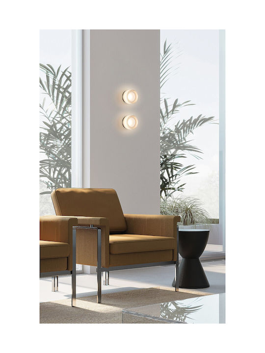 VK Lighting Φωτιστικό Τοίχου με Ενσωματωμένο LED και Θερμό Λευκό Φως Γκρι
