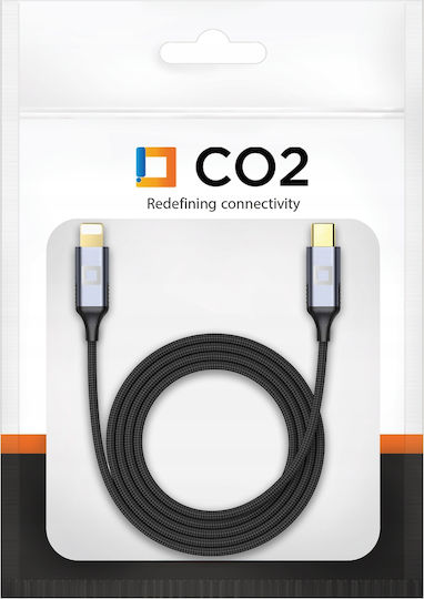 Co2 Зарядно Usb-C Мъжки Lightning Кабел Бързо Зареждане Iphone 12 13 14 3м