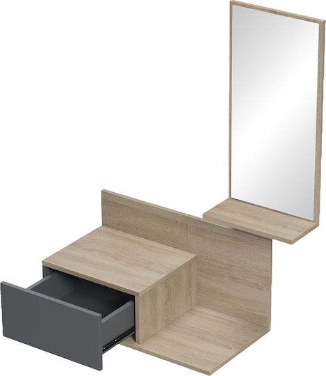 Miranda Έπιπλο Εισόδου με Καθρέπτη Sonoma-ανθρακί 60x30x89.5εκ. Miranda Έπιπλο Εισόδου με Καθρέπτη Sonoma-ανθρακί 60x30x89.5εκ.