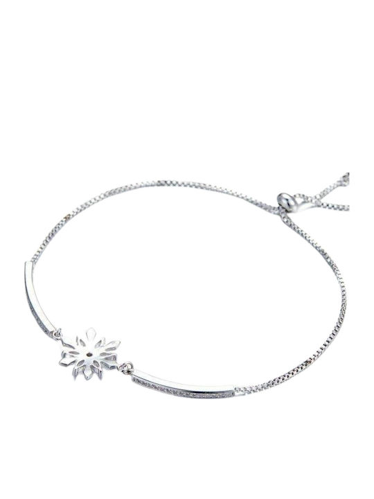 Trusky Γυναικείο Βραχιόλι από Ασήμι με Ζιργκόν 24cm