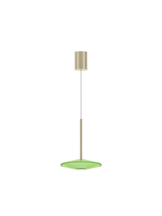 Lumini Suspendate Verde LED Cu Lumină Alb Cald