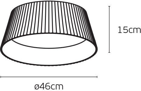 VK Lighting Висящо Таванно Осветително Тяло Черно LED с Топло Бяла Светлина 4см
