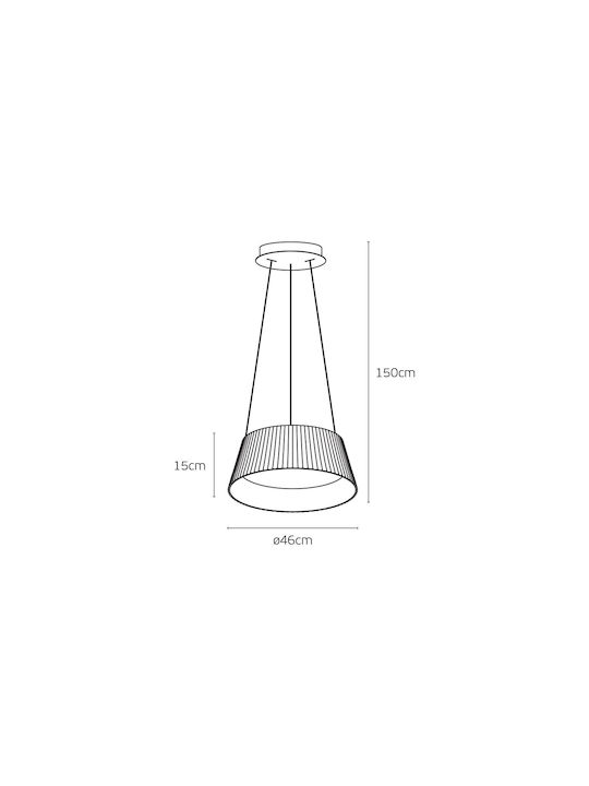 VK Lighting White LED Pendant Ceiling Light with Warm White Light