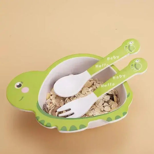 Baby Cloud Σετ Φαγητού από Bamboo Ροζ 5τμχ για 6+ μηνών