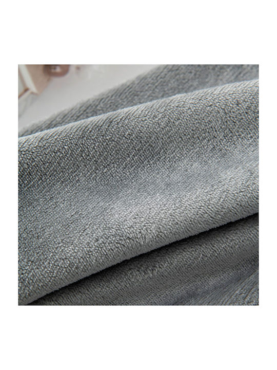 To megalo pazari Single Duvet Cover Set 160x240cm With Pillowcase Grey