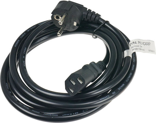 230v Power Cable C13 Angled 3m