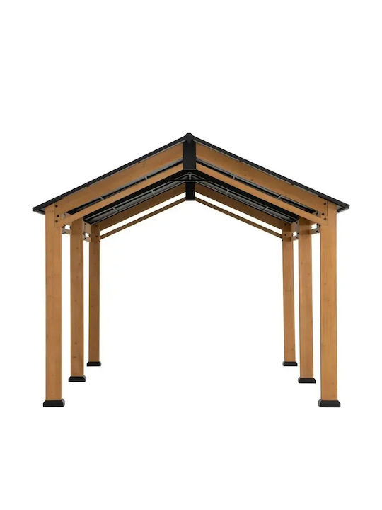 Mijo Garten Gazebo mit LEDs Grau 6.03x3.36m