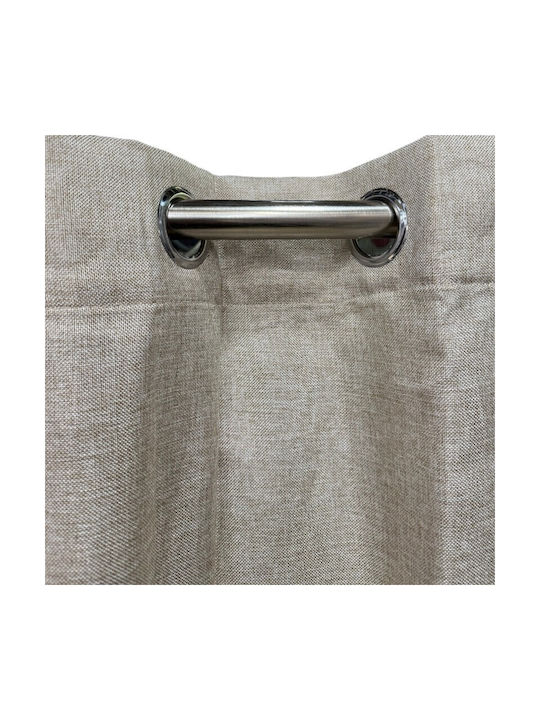 To megalo pazari Curtain With Grommets Beige 270x280cm