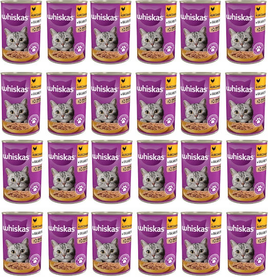 Whiskas Hrană Umedă pentru Pisici la Conservă cu Pui 400g