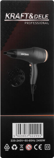 Kraft & Dele Uscător de Păr Profesional cu Difuzor 2400W