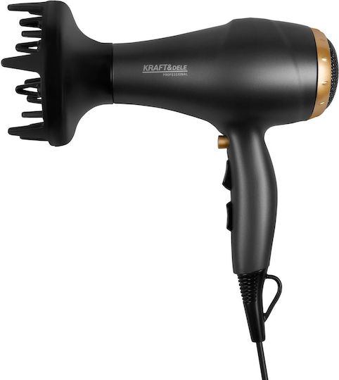 Kraft & Dele Uscător de Păr Profesional cu Difuzor 2400W