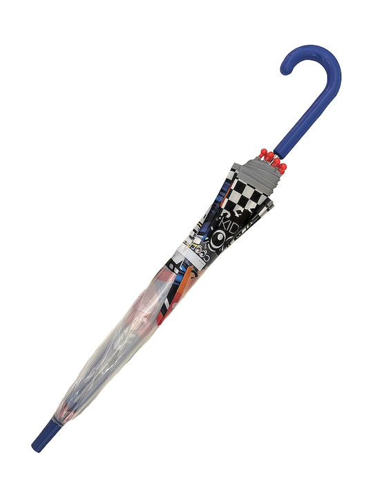 Kids Umbrella Curved Handle Multicolour with Diameter 66cm
