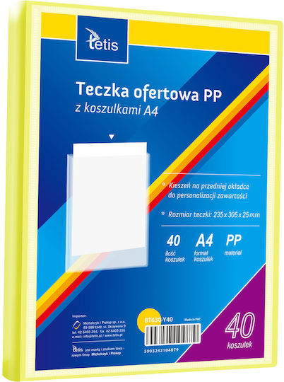 Pp Presentation Folder 40 Sleeves A4 Yellow