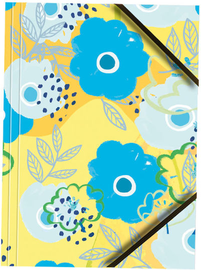 Tetis Aktenordner Lackiert A4 Ecke Elastisch Pastellblumen Bt601-c3