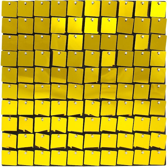 Sequin Decorative Panel Gold Background 30x30cm X100