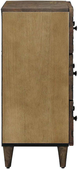Μπουφές Ξύλινος με Συρτάρια Καφέ 120x33x75cm