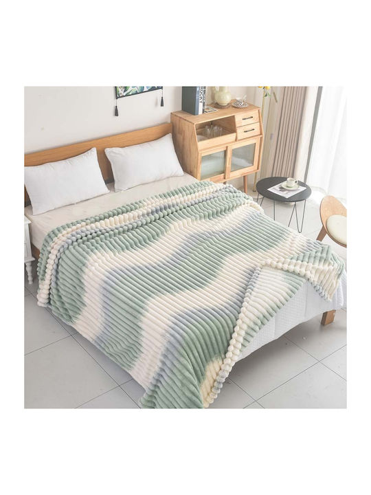 Το μεγάλο παζάρι Super Soft Extra Κουβέρτα Βελουτέ Υπέρδιπλη 220x240εκ. Βεραμάν