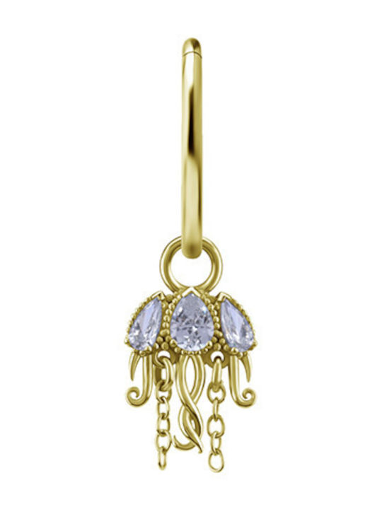Crazy Needles Gold Plated Charm with Zircon