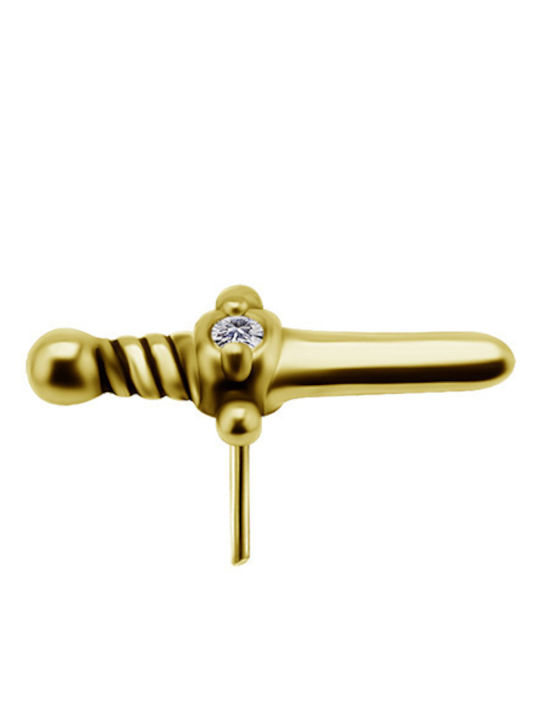 Crazy Needles Charm Gold Plated