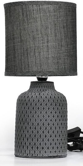 AGC Ceramic Table Lamp with Grey Shade and Base