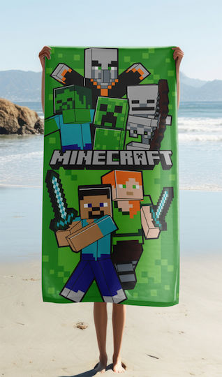 Minecraft Jfk039656 Πετσετα Θαλασσης 70*140cm Πρασινη