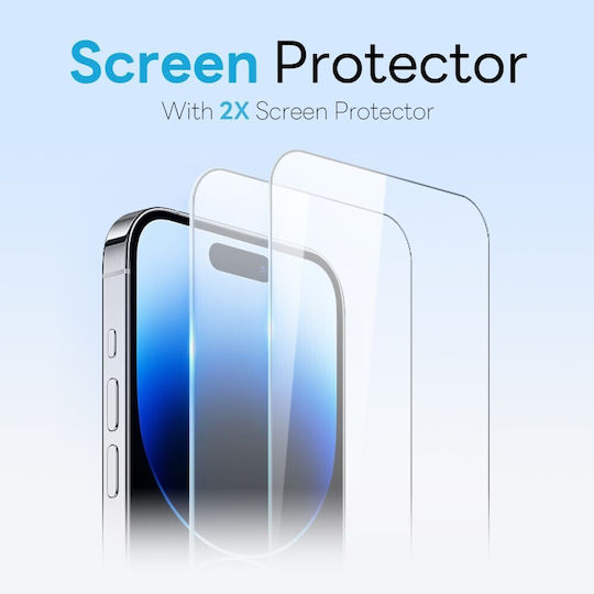 Northjo Σετ Προστασίας 5 1 360 Full Cover Πλαστικό Μαύρο (iPhone 14 Pro Max)