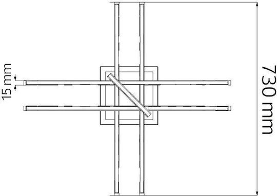 Horoz Electric Πλαφονιέρα 60εκ. LED