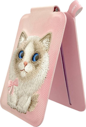Nimmy Magnetic Wallet Fabric / Synthetic Leather Pink Nimmy Magnetic Phone Wallet Stand