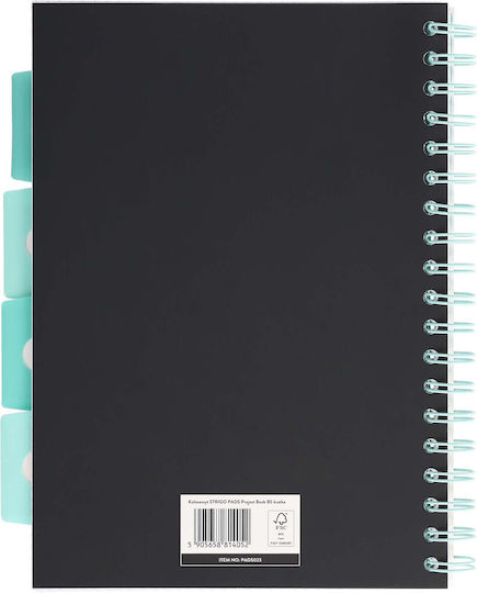 Strigo Spiral Notebook B5 100 Sheets Black
