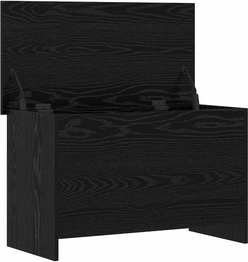 vidaXL Decorative Wooden Black Trunk 80x40x50 cm