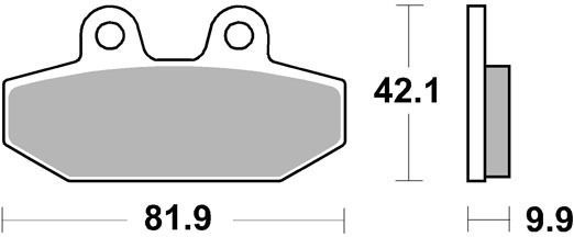 Sbs Πίσω Τακάκια Μοτοσυκλέτας Harley Davidson '18 '26 Softail Brake Pads Street Carbon Tech Organic