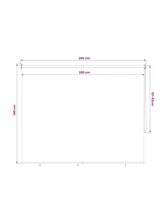 vidaXL vidaXL Rollos Mischer Blackout Braun P200xH140cm