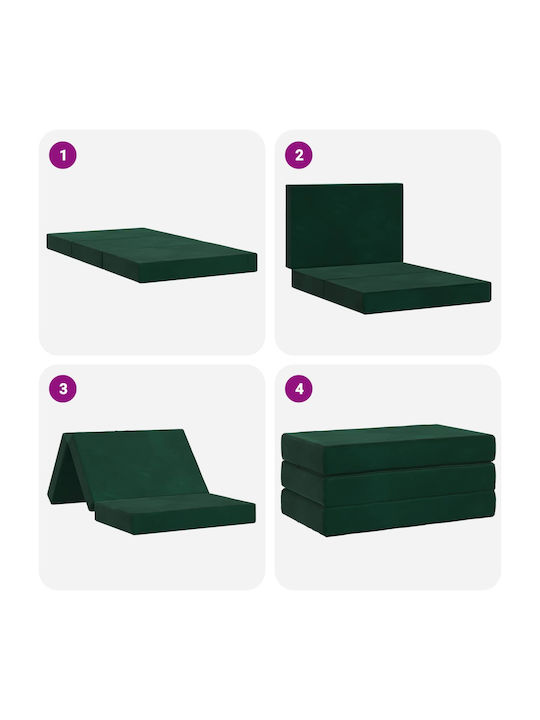 Multifunctional Bean Bag Sofa Dark Green 80x67x45cm