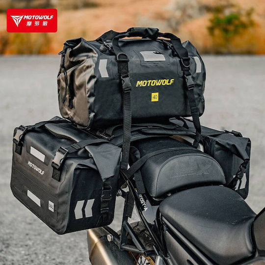 Motowolf Mdl0720 Motorcycle Saddle Bags Set 60l in Black Colour