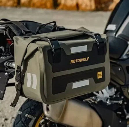 Motowolf Mdl0720 Motorcycle Saddle Bags Set 60l in Black Colour