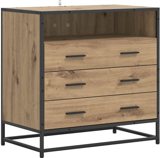 Bedroom Chest of Drawers Wooden Oak 70x41x70cm