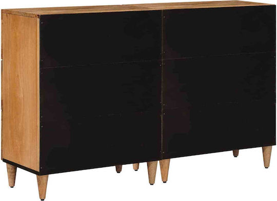 vidaXL Kommode Schlafzimmer Holzschatten Natürlich 120x33x75cm