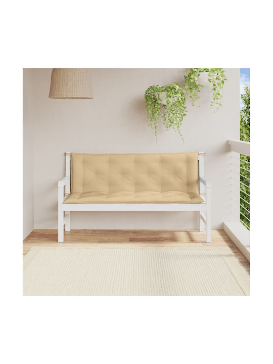 vidaXL Perne De Canapea De Grădină Cu Spătar Bej Melanj 2 Buc 50x150 Cm