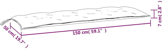 vidaXL Perne De Canapea De Grădină Cu Spătar Bej Melanj 2 Buc 50x150 Cm
