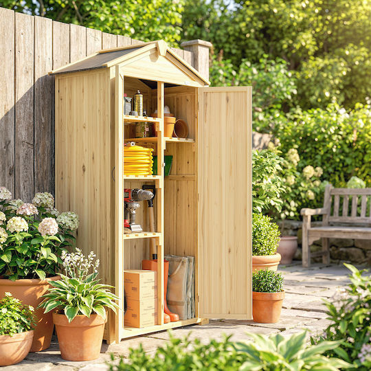 Wooden Garden Shed L0.93xW0.53xH1.68m