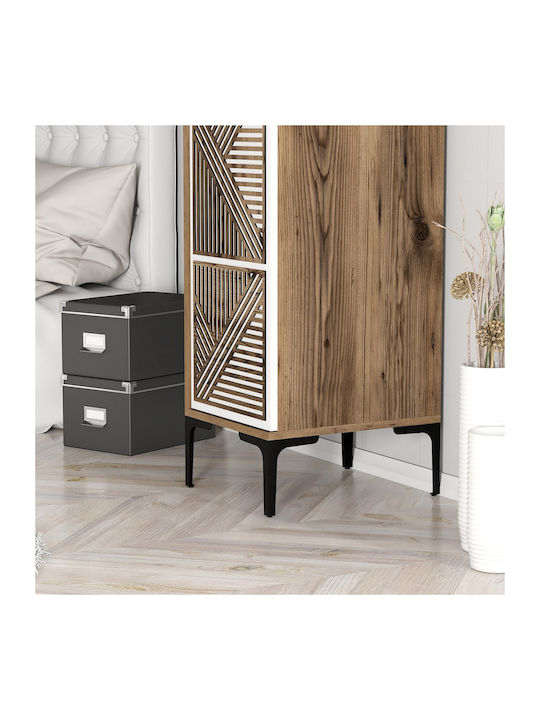 Solano Dulap Monofila Nuc/Alb 47.5x40x201.4cm